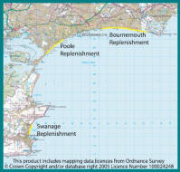 Click to enlarge map showing beaches for replenishment