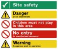 Warning signs will be clearly visible on site